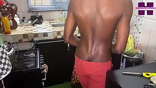 Ghana Maid Teases Big Cock Driver in Homemade Scene