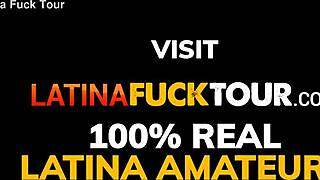 Hot latina amateur rides big tourist cock