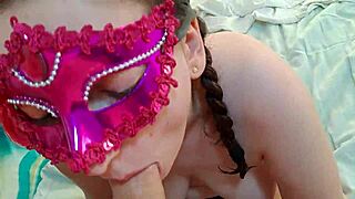 Masked Student Gives Cute Blowjob Daily