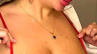 milf with huge tits pouring milk, wanna lick it off my boobs