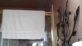 shower time with asian amateurs bathing