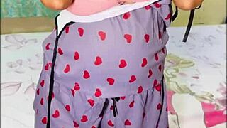 solo indian housewife milks boobs with dildo play