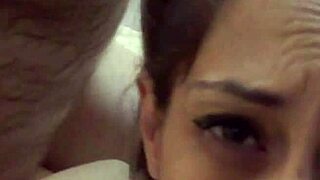 Candie cross bent over in doggystyle, getting rough slap and rimjob at home 😈