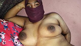 Cute indian wife oils up for massage tease