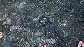 Leite Giving Blowjob In Backyard Garden