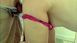 French Blonde In Satin Lingerie Heels