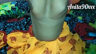 Indian hot wife fucks doggystyle at home ranch