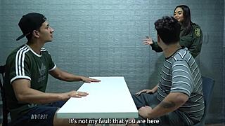 I escaped by fucking the police woman allison sweet with cristian tanner