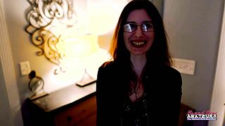 Nerdy Brunette Hazel Oconnor Deep Fingers Her Pussy!