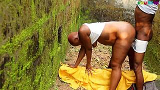 blonde teasing with african pussy