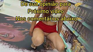 The WIFE without panties EXPOSES herself on the STREET