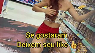 The WIFE without panties EXPOSES herself on the STREET