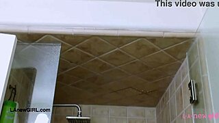 girl next-door model took a shower after photoshoot