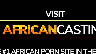 Dark Skinned African Bombshell In Interracial Casting Sucking Licking Bent Over Doggy Cumshot