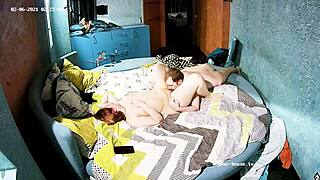 Big white milf massages and pets friend