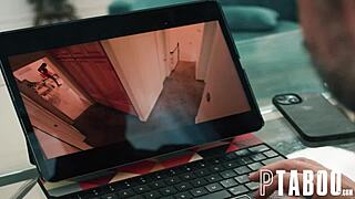 stepdad tommy sneaks cams to watch stepdaughter destiny undress and get into forbidden sex