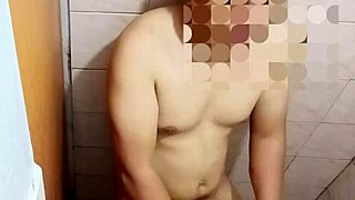 Asian creampie sex in bathroom doggystyle and missionary.