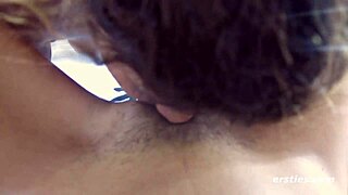 Hot Lesbian Babes with Big Natural Tits Ride and Grind in Shaved Cunilingus Orgasm!