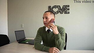 Ashley Sanz spreads ass for promotion at work