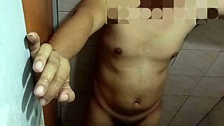 Asian creampie sex in bathroom doggystyle and missionary.