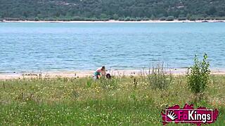 Amanda Luxor conducts public interviews for casting, attracting curious onlookers with her charm