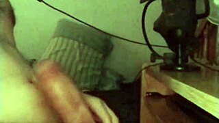 On a rainy day, this skinny young solo amateur jerks off his big monster cock in a sexy session.