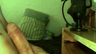 On a rainy day, this skinny young solo amateur jerks off his big monster cock in a sexy session.