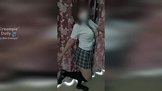 i roleplay as international student, my tight puffy vagina ripped clothes and buttplug makes it juicy huge.