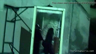 euro teen 18+ enjoys double blowjob and handjob in group threesome