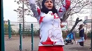 tildzo serbian pornstar gets trained to tease outdoors in public