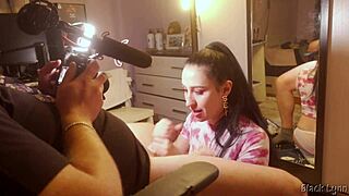 Wow! Black Lynn Gives Huge Blowjob And Mouthful Of Cum!