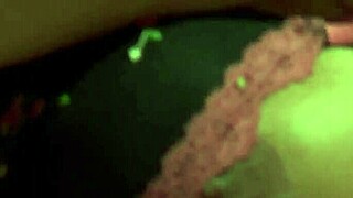 Jessie Palmer watches him cum on her hairy pussy