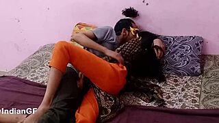 Indian Sexy Skinny Girlfriend Feels Horny After College, Seduced By Boyfriend In Rough Hardcore Blowjob