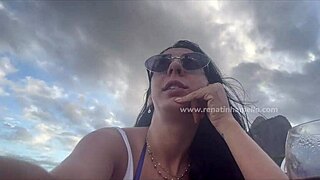 renatinha mello pees in the public street during her outdoor adventure.