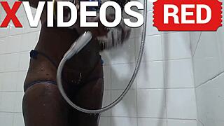 Real Amateur Ebony Legs Showering Naked With Long Beautiful Legs