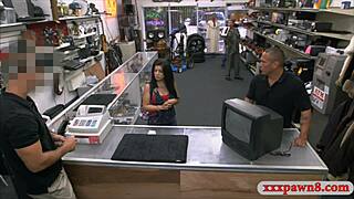 hot latina gets screwed by nasty pawn keeper