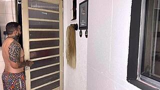 Big tits spreading wet pussy.