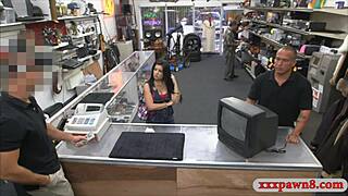 hot latina gets screwed by nasty pawn keeper