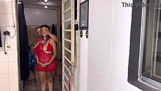 Big tits spreading wet pussy.