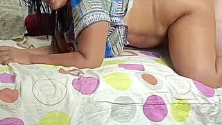 Tía Mexicana India Licks Ass, Fucks Doggy, and Masturbates to Squirts