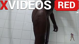 Real Amateur Ebony Legs Showering Naked With Long Beautiful Legs