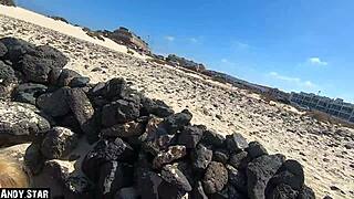 German Skinny Blonde Gets FUCKED Hard On Fuerteventura!