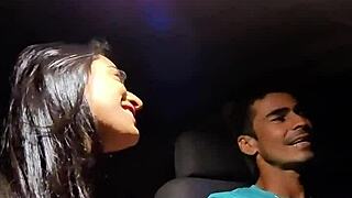 I bent over in the car for deepthroat blowjob from friend during ride.