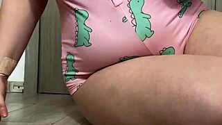 my normal day alone, masturbating with big tits and ass