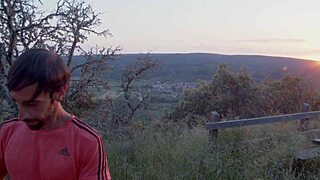 Outdoor Hiking Turns into Spontaneous Doggystyle Fuck with Big Tits Blowjob and Missionary in Spanish Ermita