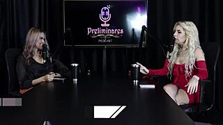 Blonde Kyra's BDSM Ass and Pussy Play in Sheer Red