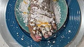 Why do you want to eat these beautiful barefoot feet in homemade fetish?