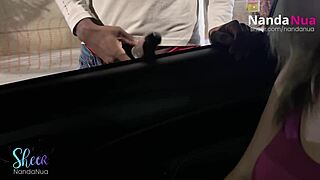 Milf slut bent over for BBC stranger in street, cuck watching