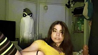 small tits exotic babe masturbates with toys in stockings and tattoos 😏