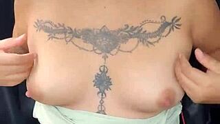 latina whore drives on highway, flashing her natural tits and panties in public for sexy homemade fun